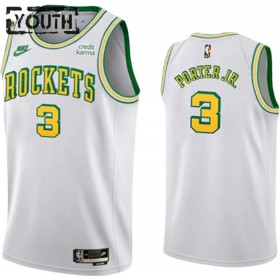 Dres Houston Rockets Kevin Porter JR 3 Nike 2022-23 Classic Edition Bijela Swingman - Dječji